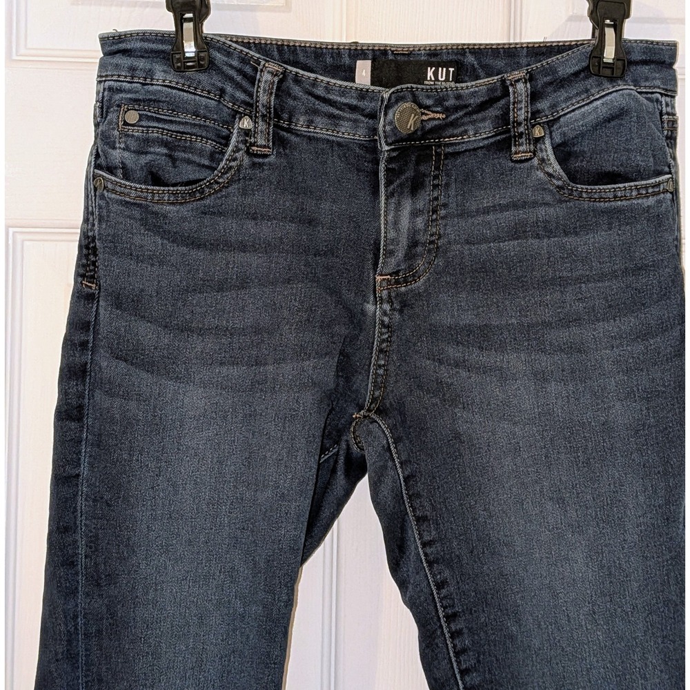 Kut from the Kloth Mia Toothpick Skinny‎ Jeans Dark Indigo Wash Womens Size 4 - Picture 9 of 11